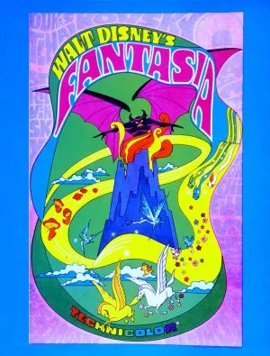 Fantasia (1940) White Water Bottle With Carabiner