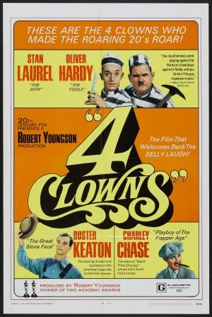 4 Clowns (1970) White Water Bottle With Carabiner