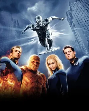 4: Rise of the Silver Surfer (2007) White Water Bottle With Carabiner