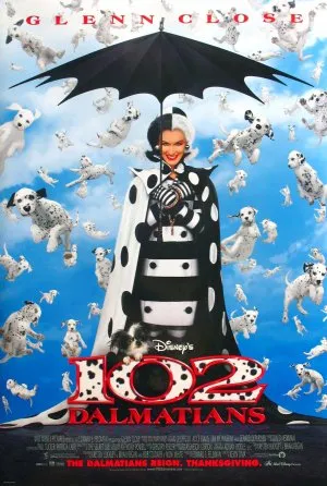 102 Dalmatians (2000) White Water Bottle With Carabiner