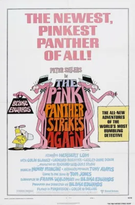The Pink Panther Strikes Again (1976) White Water Bottle With Carabiner