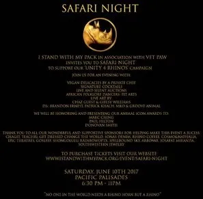Unity for Rhinos: Safari Night (2017) Prints and Posters