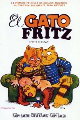 Fritz the Cat (1972) White Water Bottle With Carabiner