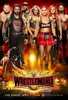WrestleMania 35 (2019) White Water Bottle With Carabiner