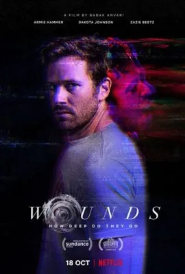 Wounds (2019) White Water Bottle With Carabiner