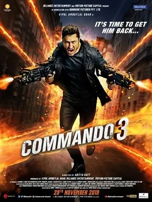 Commando 3 (2019) White Water Bottle With Carabiner