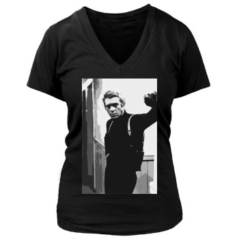 Steve Mcqueen Women's Deep V-Neck TShirt