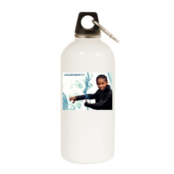 Jaden Smith White Water Bottle With Carabiner