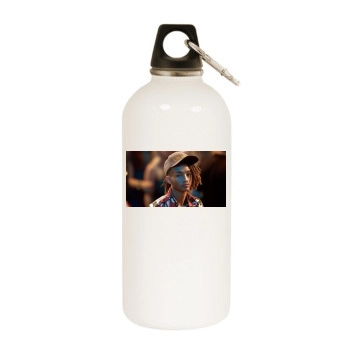 Jaden Smith White Water Bottle With Carabiner