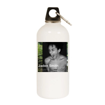 Jaden Smith White Water Bottle With Carabiner