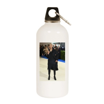 Jaden Smith White Water Bottle With Carabiner