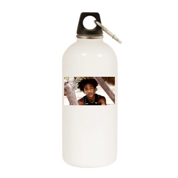 Jaden Smith White Water Bottle With Carabiner