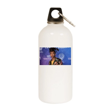 Jaden Smith White Water Bottle With Carabiner