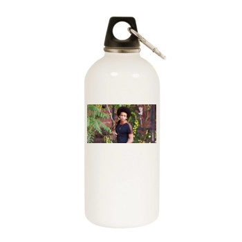 Jaden Smith White Water Bottle With Carabiner