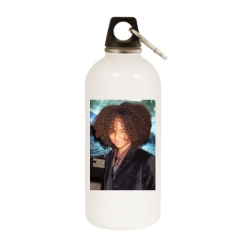 Jaden Smith White Water Bottle With Carabiner