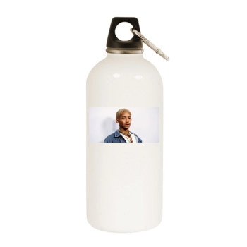 Jaden Smith White Water Bottle With Carabiner