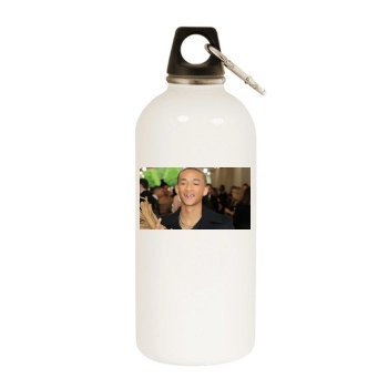 Jaden Smith White Water Bottle With Carabiner