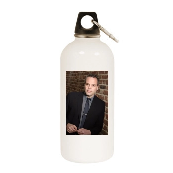 Vincent DOnofrio White Water Bottle With Carabiner