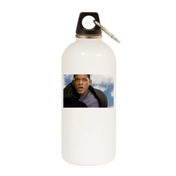 Will Smith White Water Bottle With Carabiner