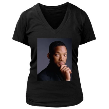 Will Smith Women's Deep V-Neck TShirt