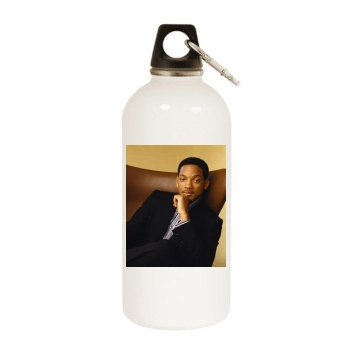 Will Smith White Water Bottle With Carabiner