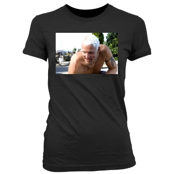 Woody Harrelson Women's Junior Cut Crewneck T-Shirt