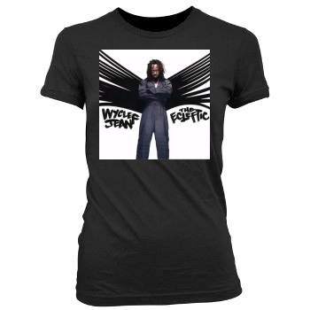 Wyclef Jean Women's Junior Cut Crewneck T-Shirt