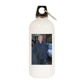 Alan Rickman White Water Bottle With Carabiner