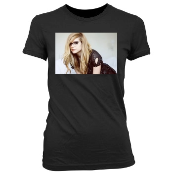 Avril Lavigne Women's Junior Cut Crewneck T-Shirt