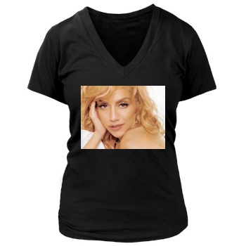 Brittany Murphy Women's Deep V-Neck TShirt