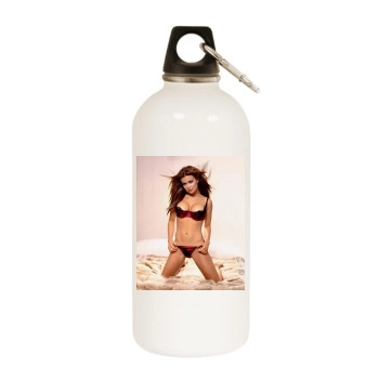 Carmen Electra White Water Bottle With Carabiner