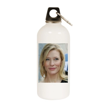 Cate Blanchett White Water Bottle With Carabiner