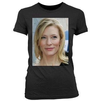 Cate Blanchett Women's Junior Cut Crewneck T-Shirt