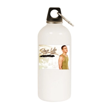 Channing Tatum White Water Bottle With Carabiner