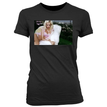 Christina Aguilera Women's Junior Cut Crewneck T-Shirt