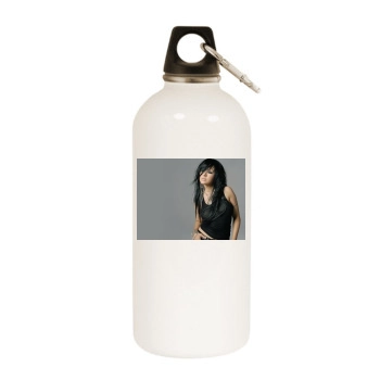 Christina Aguilera White Water Bottle With Carabiner