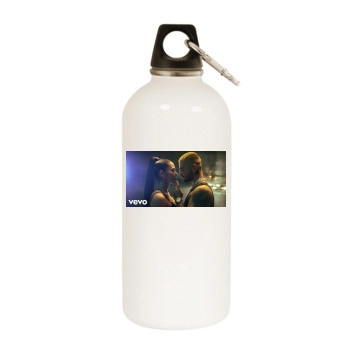 Maluma White Water Bottle With Carabiner