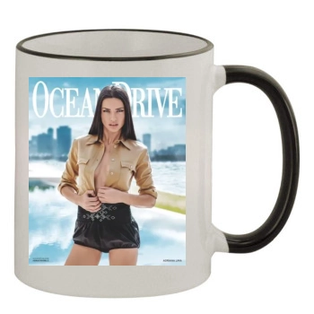 Adriana Lima 11oz Colored Rim & Handle Mug