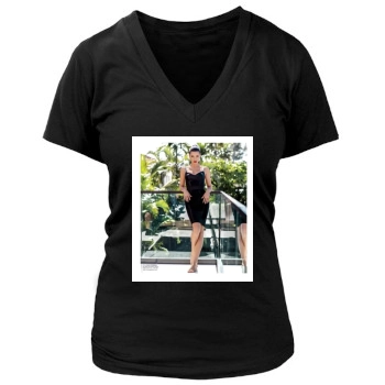 Adriana Lima Women's Deep V-Neck TShirt