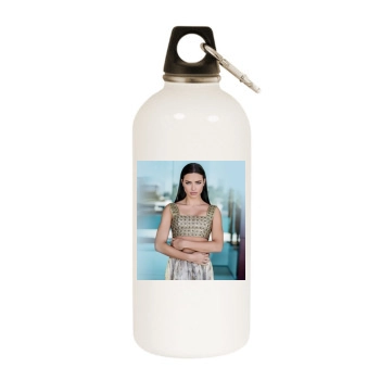 Adriana Lima White Water Bottle With Carabiner