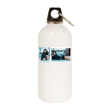 Adriana Lima White Water Bottle With Carabiner