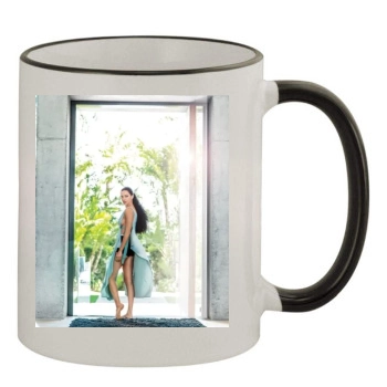 Adriana Lima 11oz Colored Rim & Handle Mug