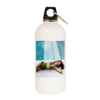 Adriana Lima White Water Bottle With Carabiner