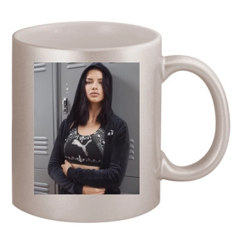 Adriana Lima 11oz Metallic Silver Mug