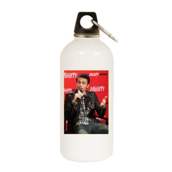 James Franco White Water Bottle With Carabiner