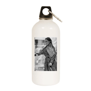 Jennifer Lopez White Water Bottle With Carabiner