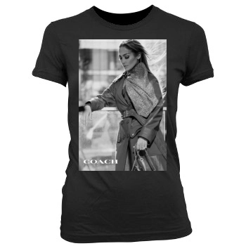 Jennifer Lopez Women's Junior Cut Crewneck T-Shirt