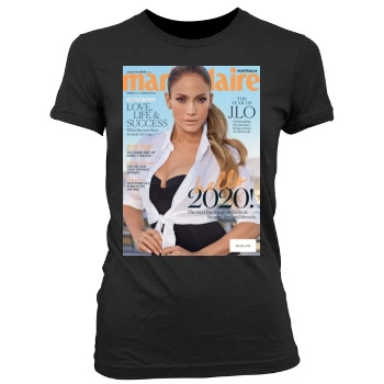 Jennifer Lopez Women's Junior Cut Crewneck T-Shirt