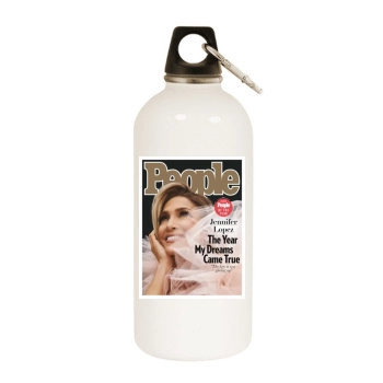 Jennifer Lopez White Water Bottle With Carabiner