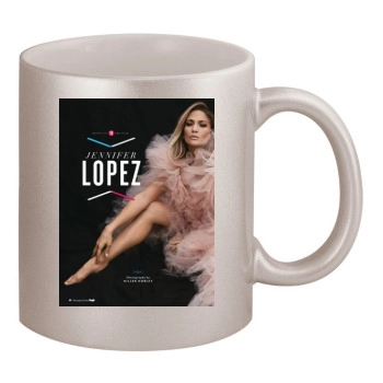 Jennifer Lopez 11oz Metallic Silver Mug